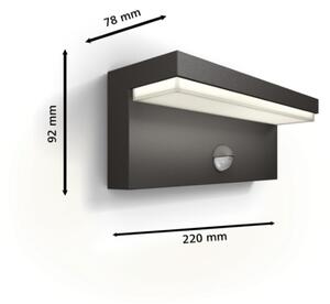 Philips - LED Zunanja stenska svetilka s senzorjem BUSTAN LED/3,8W/230V IP44