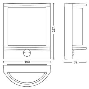 Philips - LED Zunanja stenska svetilka s senzorjem SAMONDRA LED/3,8W/230V IP44