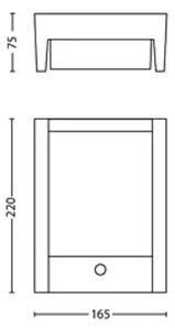 Philips - LED Zunanja stenska svetilka s senzorjem ARBOUR LED/3,8W/230V IP44