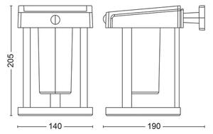 Philips - LED Solarna stenska svetilka s senzorjem CAMILL LED/1,4W/3,7V IP44