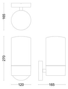 Philips - Zunanja stenska svetilka FLAREON 1xE27/25W/230V IP44