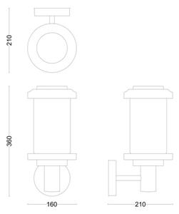 Philips - Zunanja stenska svetilka LISTRA 1xE27/25W/230V IP44