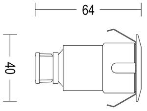 Philips - LED Zunanja vgradna svetilka SPORE LED/1W/24V IP67