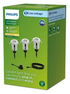 Philips - SET 3x LED Zunanja vgradna svetilka SPORE LED/1W/24/230V IP67