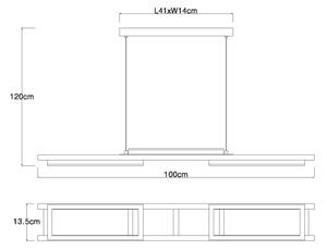 Globo 67266H - LED Lestenec na vrvici ILLA LED/30W/230V