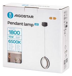 Aigostar - LED Lestenec na vrvici LED/15W/230V 6500K črna