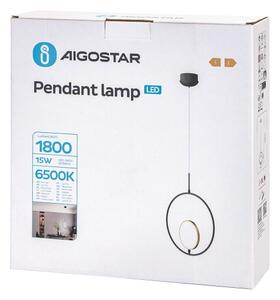 Aigostar - LED Lestenec na vrvici LED/15W/230V 2700K črna/zlata