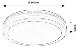 Rabalux 77036 - LED Kopalniška stropna svetilka INDRE LED/28W/230V IP54 bela