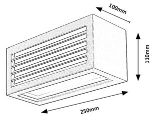 Rabalux 77100 - LED Zunanja stenska svetilka LUBLIN LED/10W/230V IP54 črna