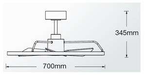 Lucci air 21611649- LED Zatemnitveni ventilator LED/36W/230V 3000/4000/5000K + Daljinski upravljalnik