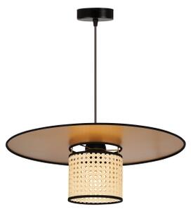 Duolla - Lestenec na vrvici TOKYO RATTAN 1xE27/15W/230V pr. 50 cm zlata/ratan