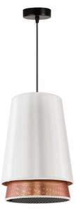 Duolla - Lestenec na vrvici BELL SHINY 1xE27/15W/230V pr. 25 cm bela/baker