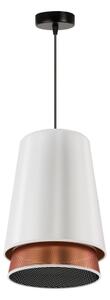 Duolla - Lestenec na vrvici BELL SHINY 1xE27/15W/230V pr. 25 cm bela/baker