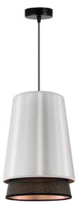 Duolla - Lestenec na vrvici BELL SHINY 1xE27/15W/230V pr. 25 cm srebrna/črna