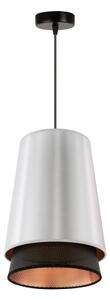 Duolla - Lestenec na vrvici BELL SHINY 1xE27/15W/230V pr. 25 cm srebrna/črna