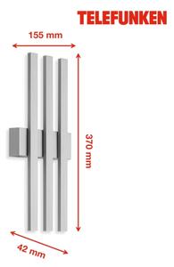 Telefunken 313304TF - LED Zunanja stenska svetilka 3xLED/4W/230V IP44