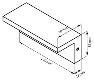 LED Zunanja stenska svetilka TESA LED/10W/230V IP54 črna