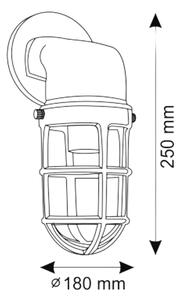 Zunanja stenska svetilka LUND 1xE27/12W/230V IP44 krom