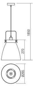 Redo 01-1311 - Lestenec na vrvici ARNE 1xE27/42W/230V bela