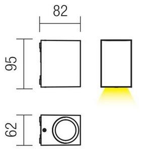 Redo 9907 - LED Zunanja stenska svetilka BEAM LED/5W/230V IP54