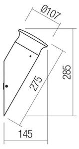 Redo 90073 - LED Zunanja stenska svetilka ALGON LED/9W/230V IP65 črna