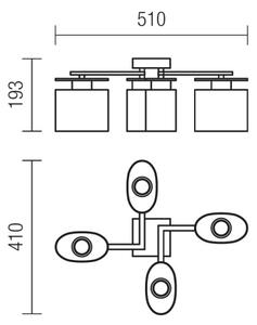 Redo 01-1029 - Lestenec SHAPE 4xE14/28W/230V