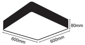 LED Stropna svetilka LED/65W/230V 4000K 60x60 cm