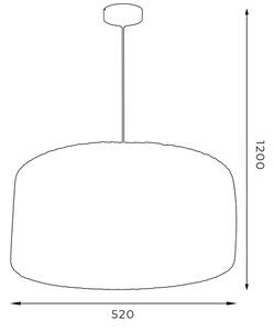 Lestenec na vrvici SHADE 1xE27/15W/230V siva