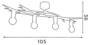Stropna svetilka GARNISH 4xE27/15W/230V bela/patina