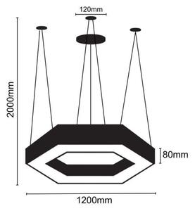 LED Lestenec na vrvici LED/60W/230V 4000K pr. 120 cm