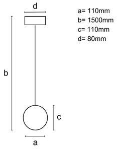 Lestenec na vrvici 1xGU10/10W/230V pepel/trden les črna