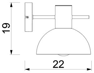 Stenska svetilka ESTATE MINI 1xE27/15W/230V modra