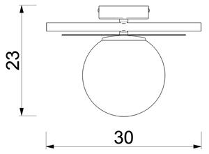 Stropna svetilka ORBITAL 1xE27/15W/230V bela/rjava/črna