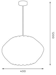 Lestenec na vrvici SHADE 1xE27/15W/230V rumena