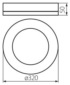 Kanlux 31491 - LED Zunanja stropna svetilka TURA LED/24W/230V 4000K IP54 črna