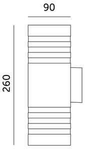 Zunanja stenska svetilka 2xGU10/35W/230V IP54 okrogla črna