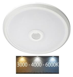 LED Stropna svetilka s senzorjem LED/12W/230V 3000/4000/6000K pr. 29 cm bela