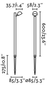 FARO 75571 - LED Zunanja svetilka BROT LED/7W/230V 60 cm IP65