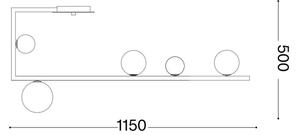 Ideal Lux - LED Lestenec na drogu BIRDS 5xG9/3W/230V