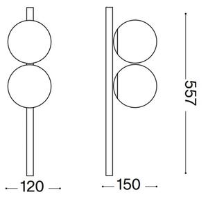 Ideal Lux - LED Stropna svetilka BINOMIO 2xG9/3W/230V zlata