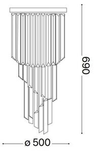 Ideal Lux - Kristalni nadgradni lestenec CARLTON 12xE14/40W/230V krom