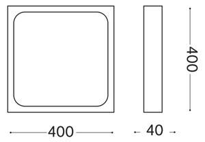 Ideal Lux - LED Stropna svetilka UNIVERSAL LED/36W/230V 40x40 cm bela