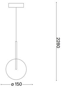 Ideal Lux - LED Lestenec na vrvici EQUINOXE 1xG4/2W/230V zlata