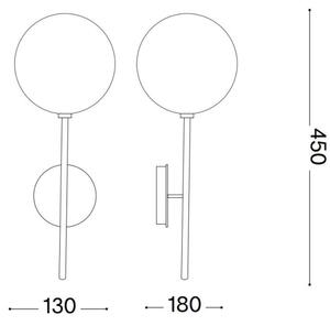 Ideal Lux - LED Stenska svetilka EQUINOXE 1xG4/2W/230V zlata