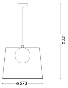 Ideal Lux - LED Lestenec na vrvici FADE 1xG9/3W/230V zlata