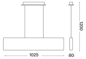 Ideal Lux - LED Lestenec na vrvici DESK LED/32W/230V 3000K črna