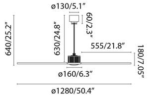 FARO 33395-10 - LED Stropni ventilator JUST FAN LED/16W/230V pr. 128 cm + Daljinski upravljalnik