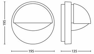 Philips 16245/87/16 - Zunanja stenska svetilka MYGARDEN JUNE 1xE27/12W/230V IP44