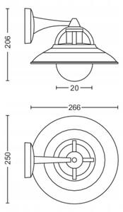 Philips 17381/30/PN - Zunanja stenska svetilka COMORANT 1xE27/42W/230V IP44