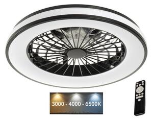 Kanlux 38033-LED Zatemnitvena svetilka z ventilatorjem PLAVE 48W/230V 3000/4000/6500K + Daljinski upravljalnik